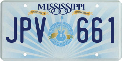 MS license plate JPV661