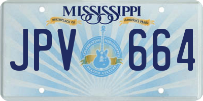 MS license plate JPV664