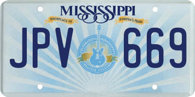 MS license plate JPV669