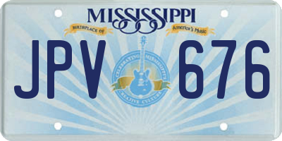 MS license plate JPV676