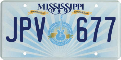 MS license plate JPV677