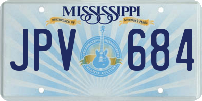 MS license plate JPV684