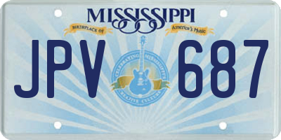 MS license plate JPV687