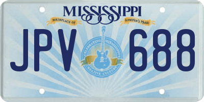 MS license plate JPV688