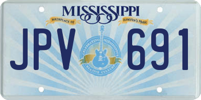 MS license plate JPV691