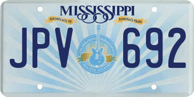 MS license plate JPV692