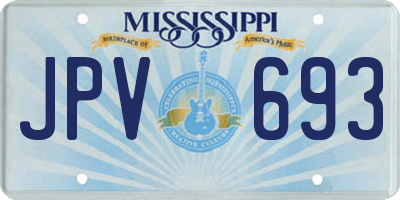 MS license plate JPV693