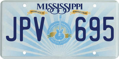 MS license plate JPV695