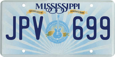 MS license plate JPV699