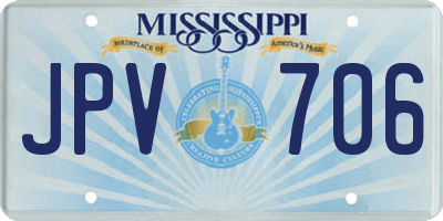 MS license plate JPV706