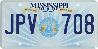 MS license plate JPV708