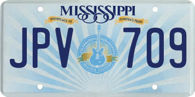 MS license plate JPV709