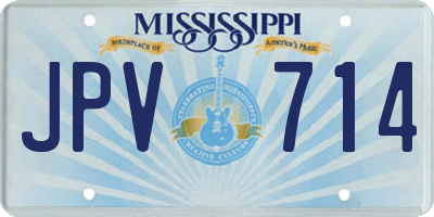 MS license plate JPV714