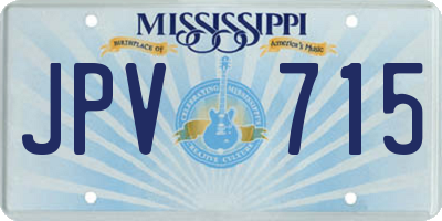 MS license plate JPV715