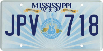 MS license plate JPV718