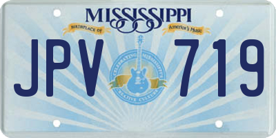 MS license plate JPV719