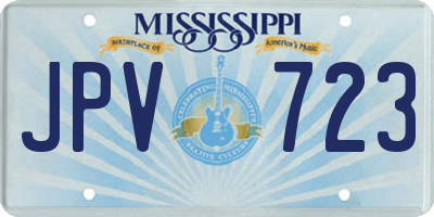 MS license plate JPV723