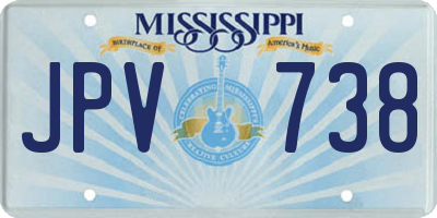 MS license plate JPV738