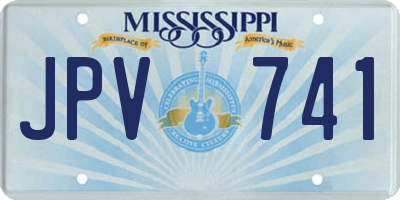 MS license plate JPV741