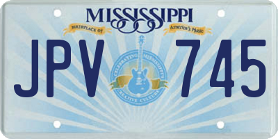 MS license plate JPV745