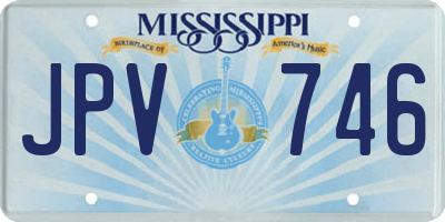 MS license plate JPV746
