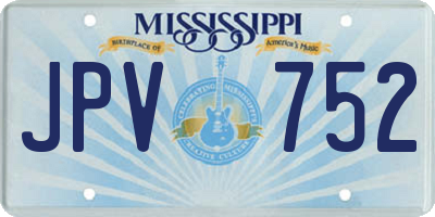 MS license plate JPV752