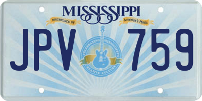 MS license plate JPV759