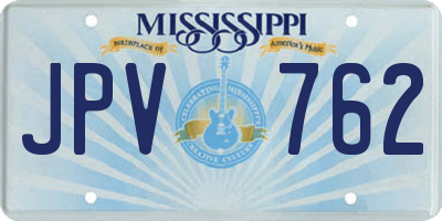 MS license plate JPV762