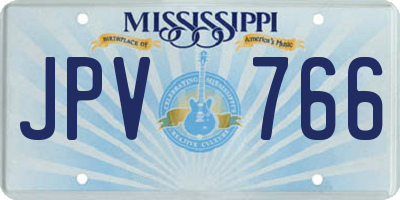 MS license plate JPV766