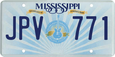 MS license plate JPV771