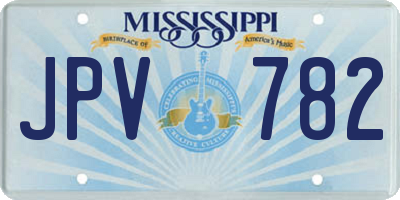 MS license plate JPV782