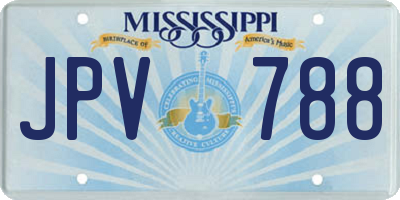 MS license plate JPV788