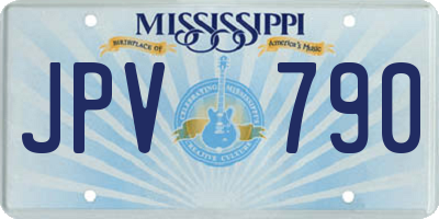 MS license plate JPV790