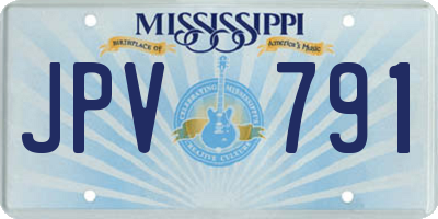 MS license plate JPV791