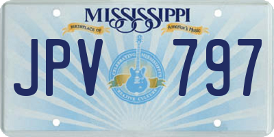 MS license plate JPV797