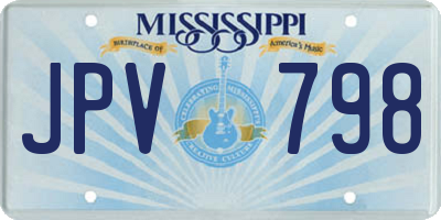 MS license plate JPV798