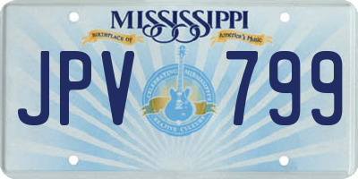 MS license plate JPV799