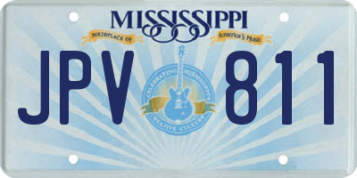 MS license plate JPV811