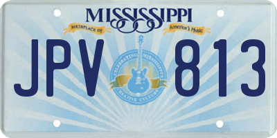 MS license plate JPV813
