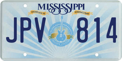 MS license plate JPV814