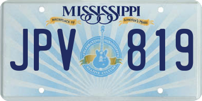 MS license plate JPV819