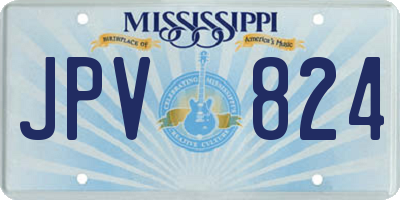 MS license plate JPV824