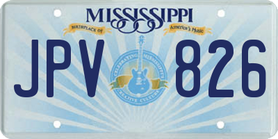 MS license plate JPV826