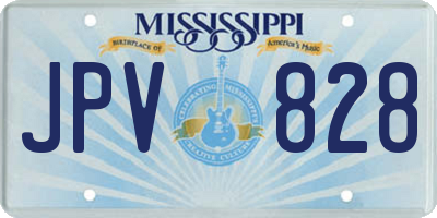MS license plate JPV828