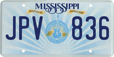 MS license plate JPV836