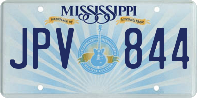 MS license plate JPV844