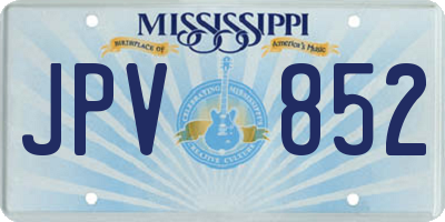 MS license plate JPV852
