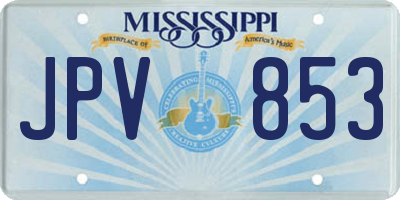 MS license plate JPV853