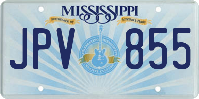 MS license plate JPV855