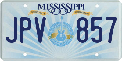 MS license plate JPV857